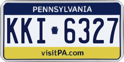 PA license plate KKI6327