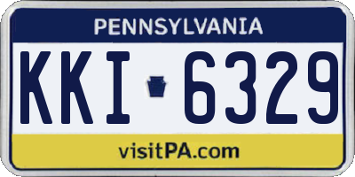 PA license plate KKI6329