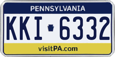 PA license plate KKI6332