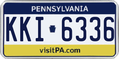 PA license plate KKI6336