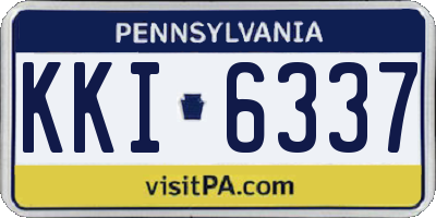 PA license plate KKI6337