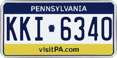PA license plate KKI6340