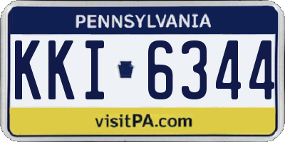 PA license plate KKI6344