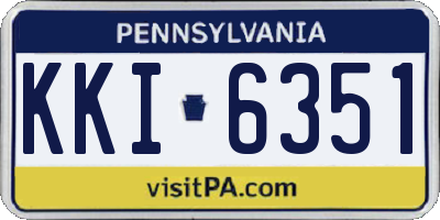 PA license plate KKI6351
