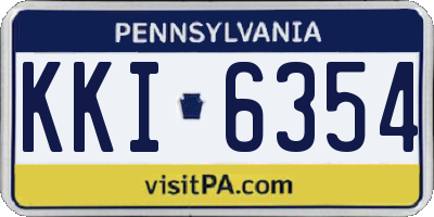 PA license plate KKI6354