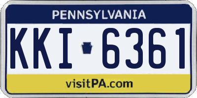PA license plate KKI6361