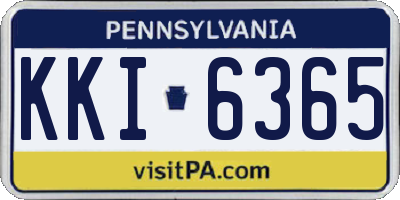 PA license plate KKI6365