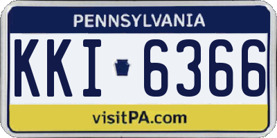 PA license plate KKI6366