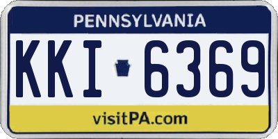 PA license plate KKI6369