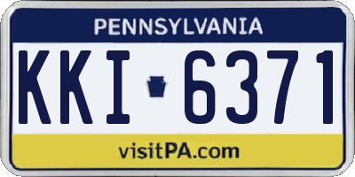 PA license plate KKI6371