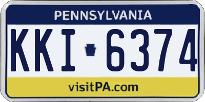 PA license plate KKI6374