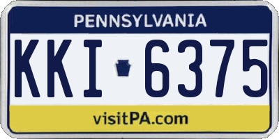 PA license plate KKI6375