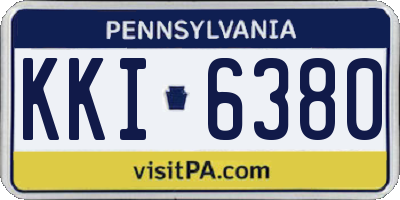PA license plate KKI6380