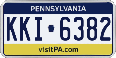 PA license plate KKI6382