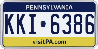 PA license plate KKI6386