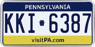PA license plate KKI6387