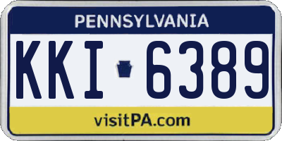 PA license plate KKI6389