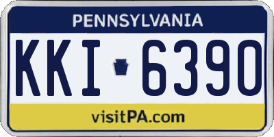 PA license plate KKI6390