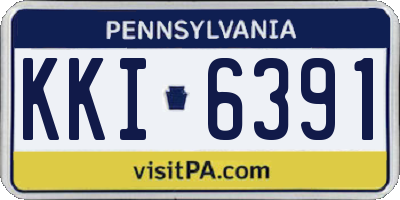 PA license plate KKI6391