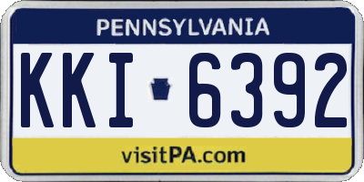 PA license plate KKI6392