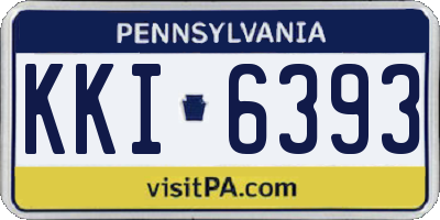PA license plate KKI6393