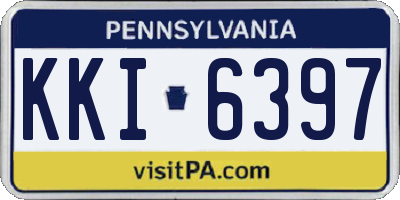 PA license plate KKI6397