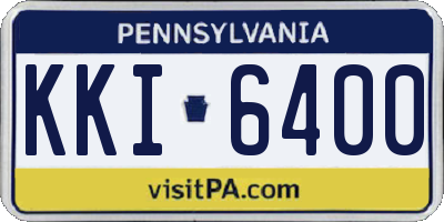 PA license plate KKI6400