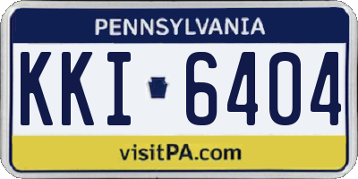 PA license plate KKI6404