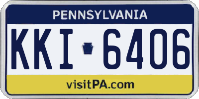 PA license plate KKI6406