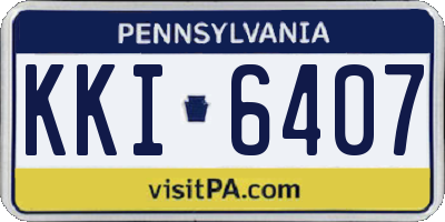 PA license plate KKI6407