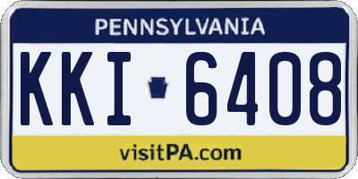 PA license plate KKI6408