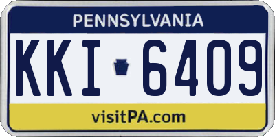 PA license plate KKI6409