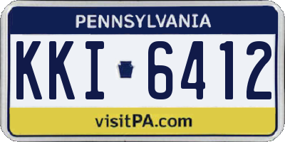 PA license plate KKI6412