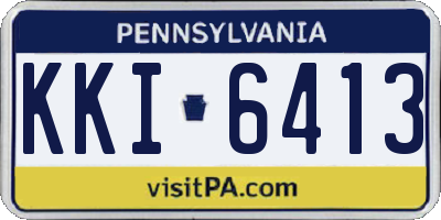 PA license plate KKI6413