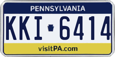 PA license plate KKI6414