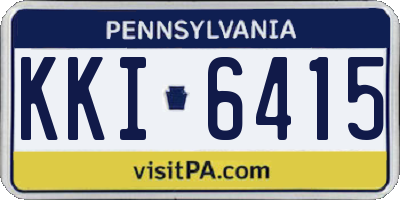 PA license plate KKI6415