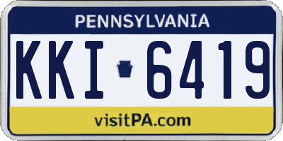 PA license plate KKI6419