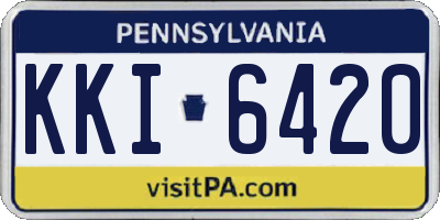 PA license plate KKI6420