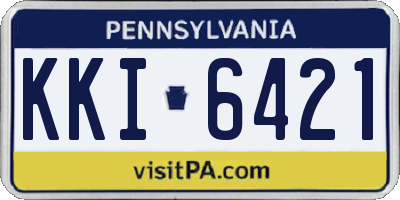 PA license plate KKI6421