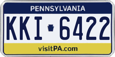PA license plate KKI6422