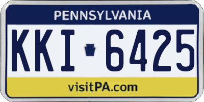 PA license plate KKI6425