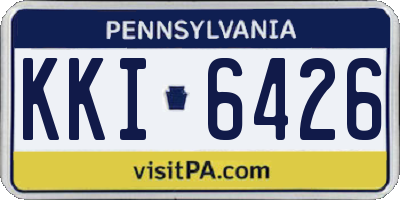 PA license plate KKI6426