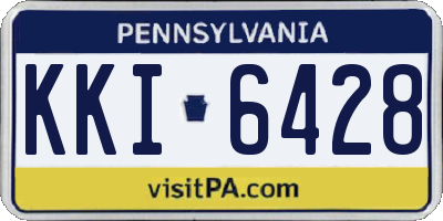 PA license plate KKI6428