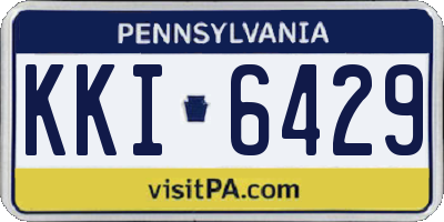 PA license plate KKI6429