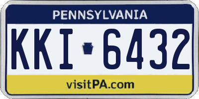 PA license plate KKI6432