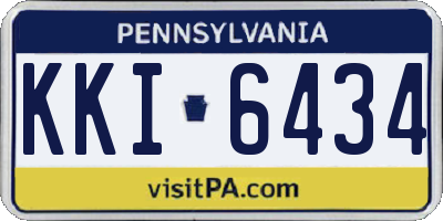 PA license plate KKI6434