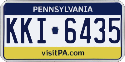 PA license plate KKI6435