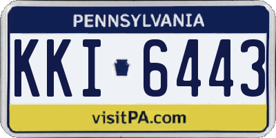 PA license plate KKI6443
