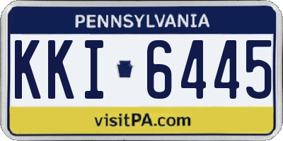 PA license plate KKI6445