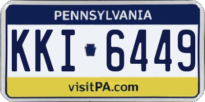 PA license plate KKI6449